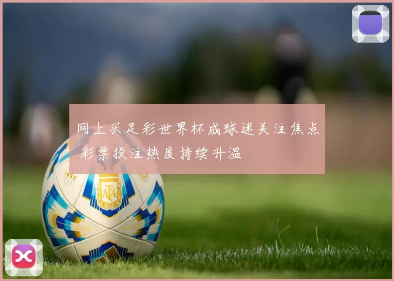 网上买足彩世界杯成球迷关注焦点 彩票投注热度持续升温