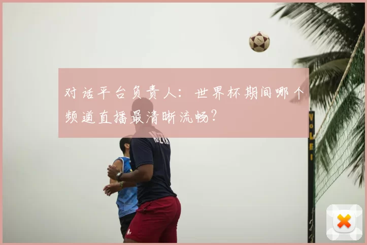 对话平台负责人:世界杯期间哪个频道直播最清晰流畅?