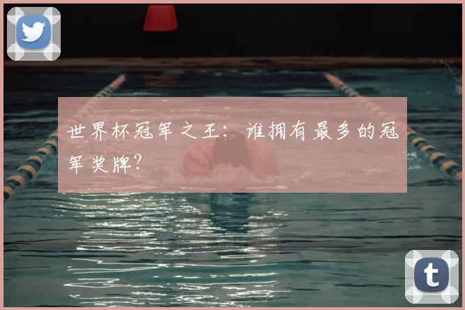 世界杯冠军之王：谁拥有最多的冠军奖牌？