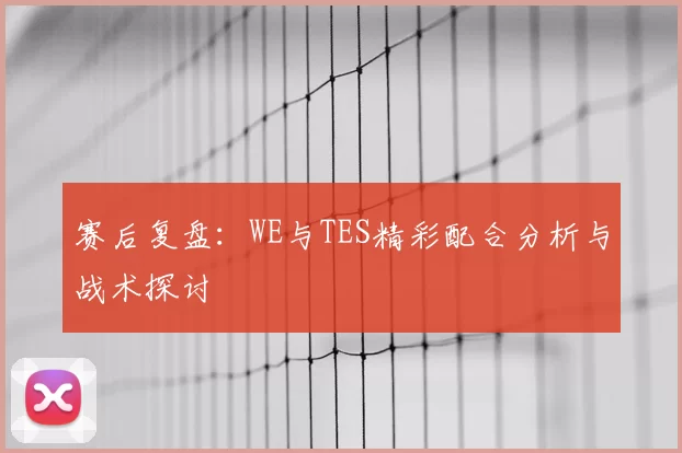 赛后复盘：WE与TES精彩配合分析与战术探讨